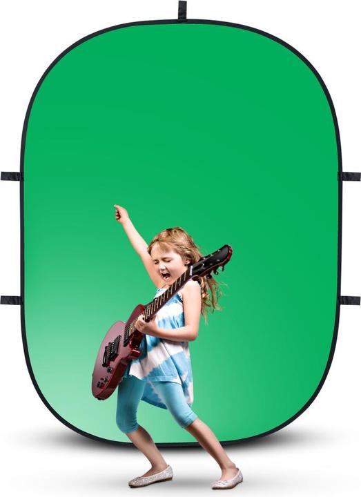 Immagine prodotto Walimex pro per sfondo piegato verde/blu, 150x210cm (210 cm, 200 cm)