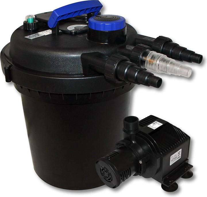 Actual product image Wiltec Druckfilter Set 6000l 11W UVC Clarifier 65W Pond Pump