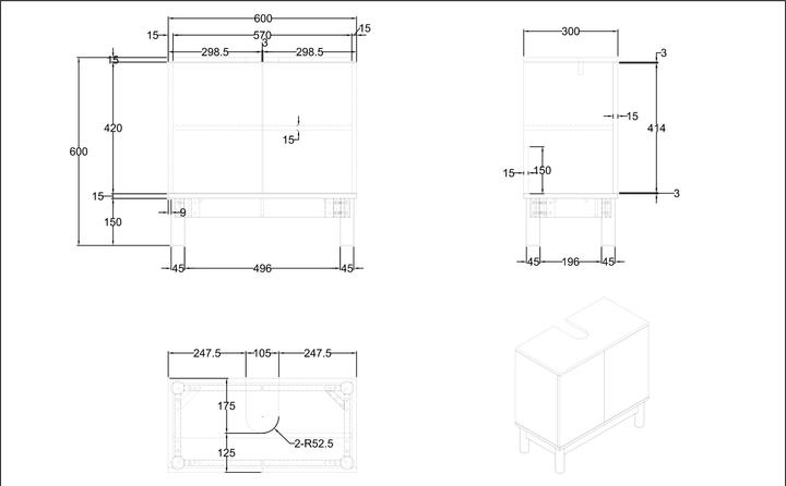 Produktbild micasa Marlin (60 x 30 x 60 cm)