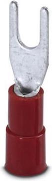 Produktbild Phoenix Contact Gabelkabelschuh 0.5 mm² 1.5 mm² Loch-Ø=3.2 mm Teilisoliert Rot 3240032 100 St.