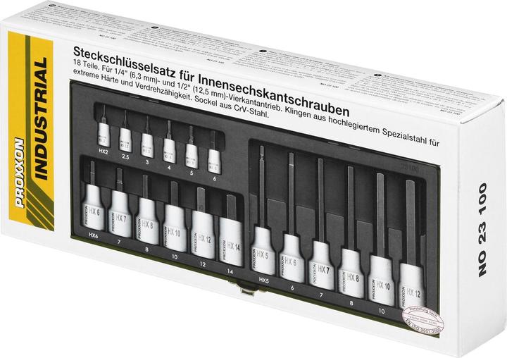 Produktbild Proxxon Steckschlüsselsatz (10  mm, 7 mm, 6 mm, 2.5/8", 12 mm)