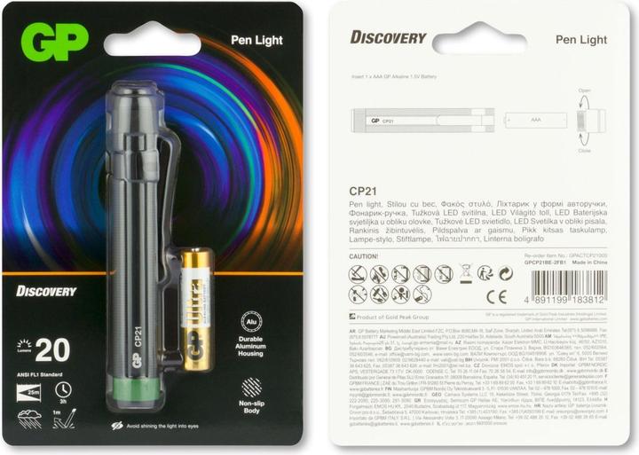 Immagine prodotto GP Batteries Torcia CP21 incl. 1x batteria AAA 1.5V
