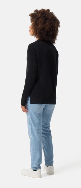 Actual product image Cash-Mere Brushed Kaschmir Rundhals Pullover mit Seitenschlitzen (L)