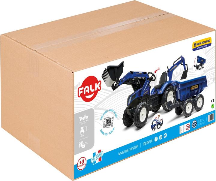 Immagine prodotto Falk Toys Trattore per bambini XXL con rimorchio