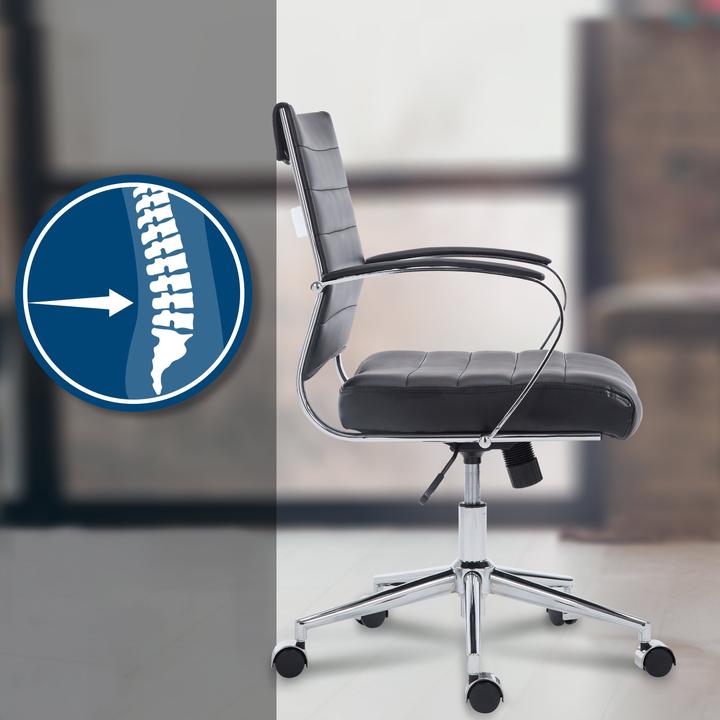 Image du produit CLP Chaise de bureau Oakland réglable en hauteur et pivotante