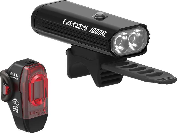 Lezyne Lite Drive 1000XL / KTV Pro Pair (1000 lm, 75 lm)