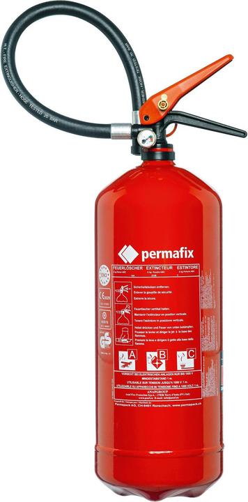 Actual product image Permafix Powder fire extinguisher PS6-HJ (B, A, C)
