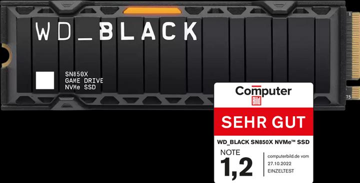 Produktbild WD Black SN850X mit Heatsink (1000 GB, M.2 2280)