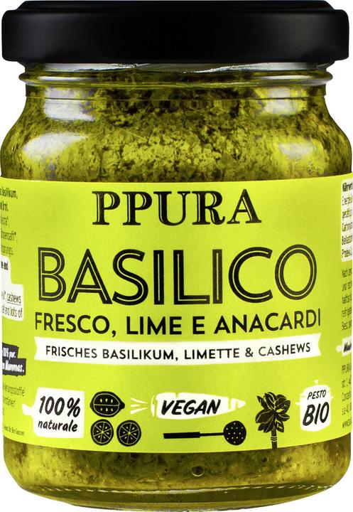 Ppura Pesto frischer Basilikum Limette (120 g)