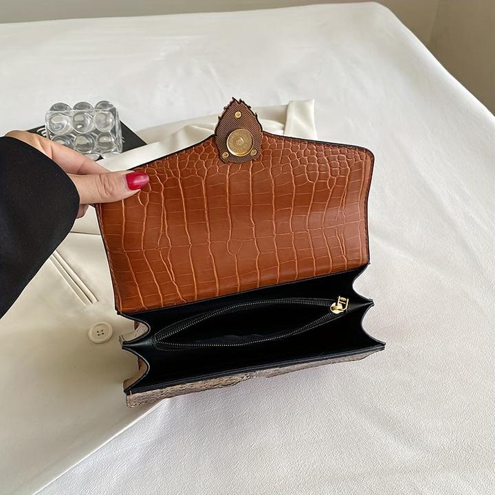 Immagine prodotto Only-Bags.Store Mini borsa a tracolla quadrata dal design classico di nicchia, con patta alla moda e catena con