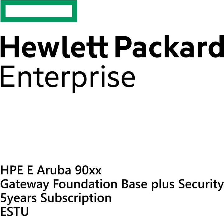 Produktbild HPE E Aruba 90xx Gateway Foundation Base plus Security 5yr Sub E-STU (1 Geräte)