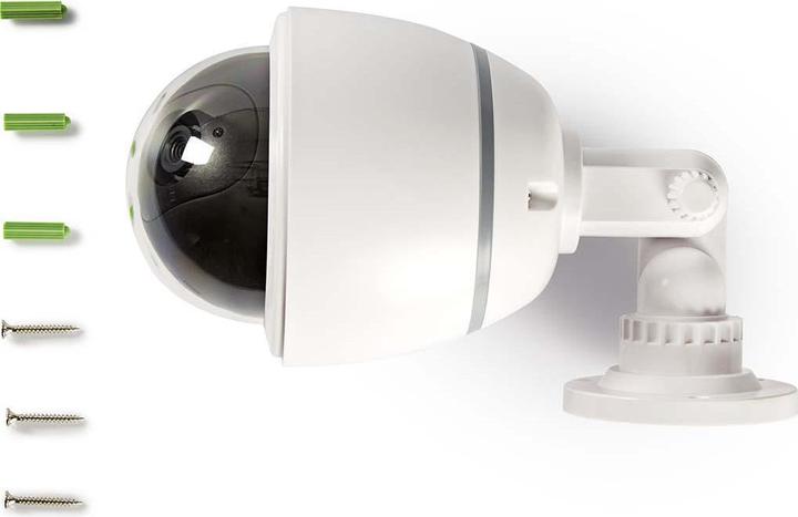 Image du produit Nedis Caméra de surveillance factice dôme IP44 fonctionnant sur piles intérieur/extérieur blanc blanc