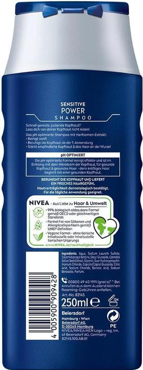 Productafbeelding NIVEA MEN Sensitiv Power (250 ml, Vloeibare shampoo)