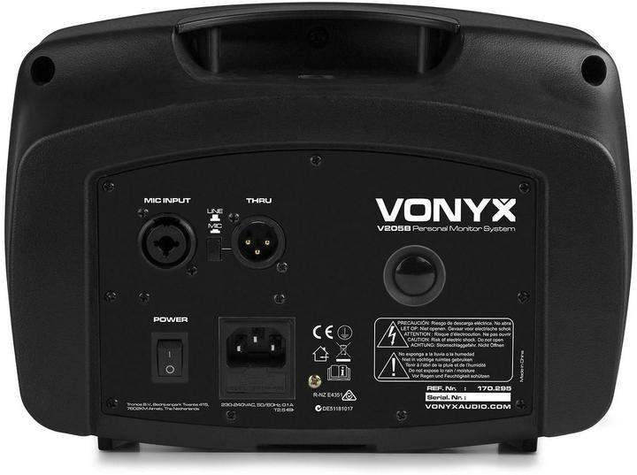 Actual product image Vonyx V205B Personal Monitor (Active, 1x 80 W)