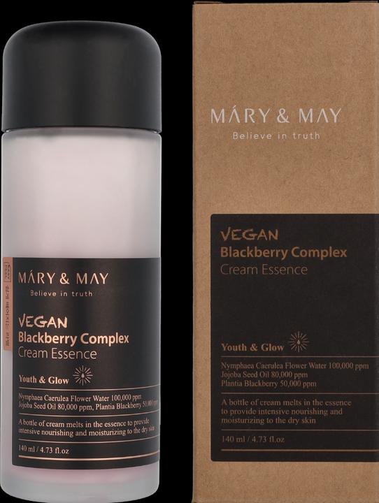 Actual product image Mary&May MARY & MAY Vegan Blackberry Complex Cream Essence, 40 ml (140 ml, Face toner)