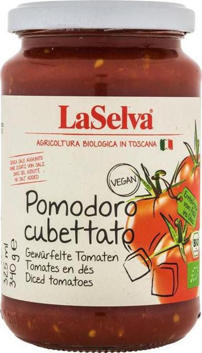 Actual product image LaSelva Cubettato - diced tomatoes (340 g)