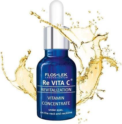 Actual product image Floslek Re Vita C 40+ vitamin concentrate under the eyes for the neck and neckline 15ml (Gel, 15 ml, Day + Night)