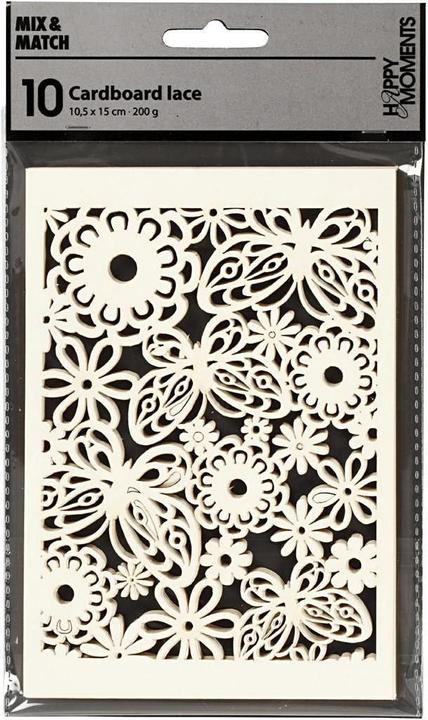 Immagine prodotto Creativ Company Pizzo di carta crema (200 g/m², 10 x, A6)