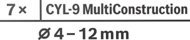 Actual product image Bosch Professional Zubehör EXPERT MultiConstruction CYL-9 drill bit set 4/5/6/8/10/12 mm, 7 pcs. (4 - 12)