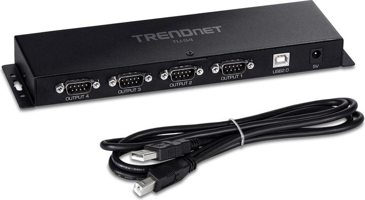 Image du produit Trendnet Adaptateur 4 ports USB vers série RS232 - Adaptateur
