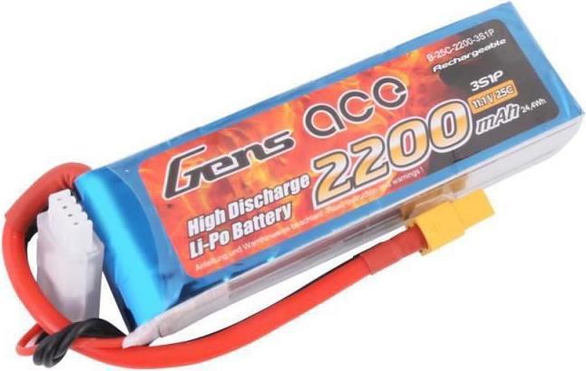 Actual product image Gens Ace LiPo battery 25C 3S1P (11.10 V, 2200 mAh)