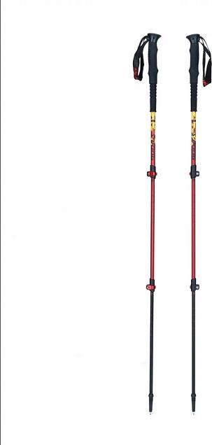 Actual product image Viking Trekking poles Lhotse 610-20-7980-34-UNI, 65-135 cm, red-black-yellow (65 -135 cm)