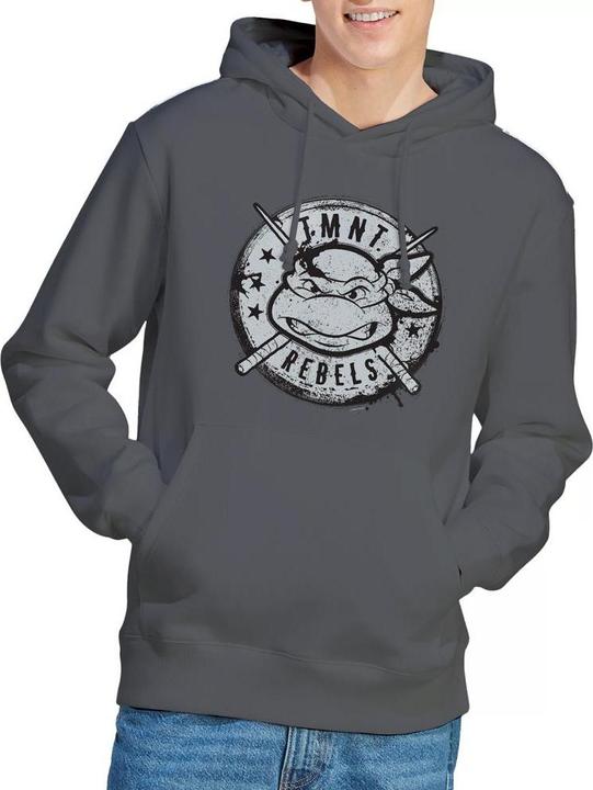 Immagine prodotto Teenage Mutant NT Rebels Felpa con Cappuccio Logo Effetto Invecchiato Uomo (XXL)