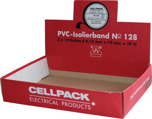 CellPack CELL 128 Espositore da banco 50 rotoli di nastro isolante 19x10 assortiti