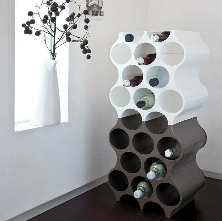 Actual product image Koziol Bottle rack SET-UP Deep Grey (24 x 36 x 37 cm, 10 Fl.)