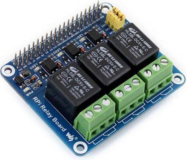 Produktbild WaveShare Raspberry Pi 3-Kanal Relais Modul Expansion Board