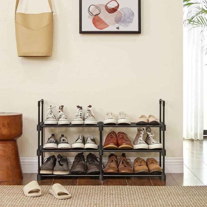 Actual product image Songmics Shoe rack black 45.0 x 30.0 x 106.0 cm (45 x 30 x 106 cm)
