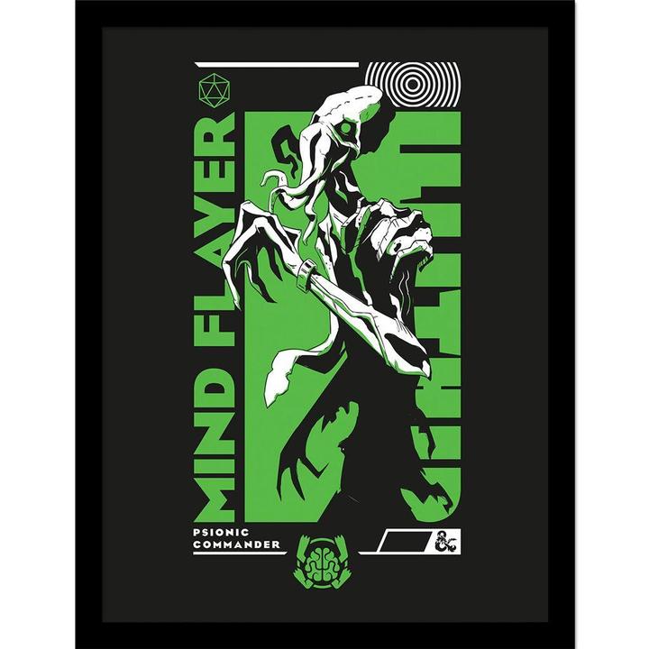 Dungeons & Dragons Mind Flayer Framed Poster (40 x 30 cm)