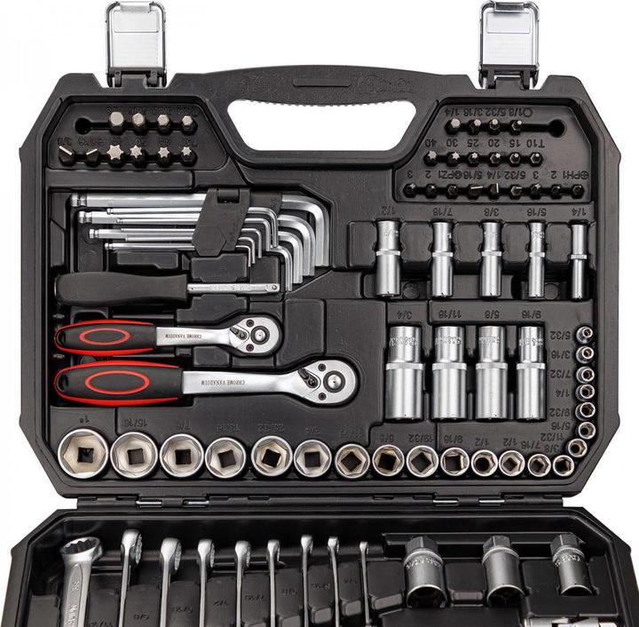 Image du produit Dema Zoll Ratschenkasten Knarrenkasten Nusskasten Steckschlüssel Ratsche Set 92-tlg.