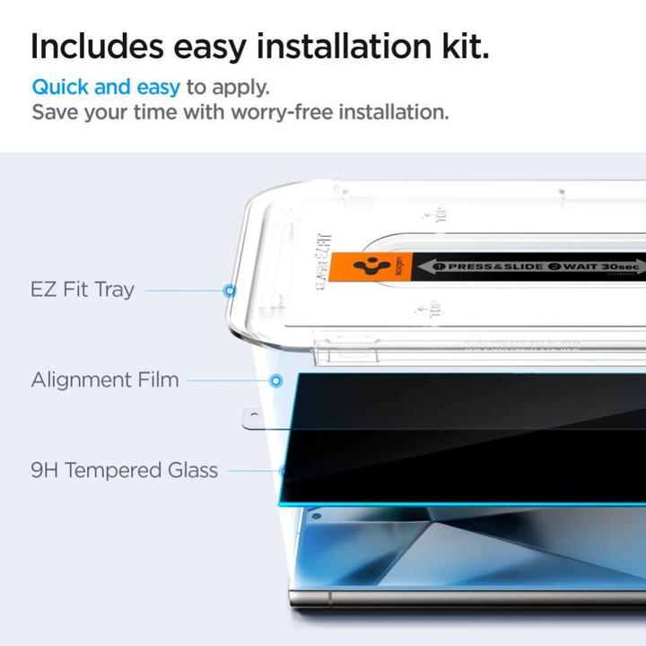 Produktbild Spigen GLAS.tR EZ Fit (2 Stück, Samsung Galaxy S24 Ultra)