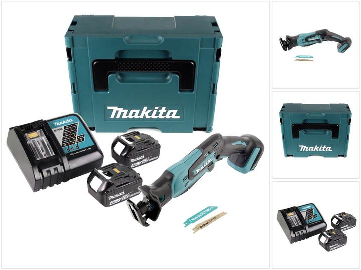 Makita DJR 183 RMJ Cordless Reciprocating Saw 18 V + 2x Batteries 4.0 Ah + 1x Charger + Makpac