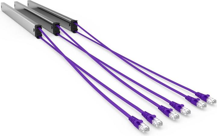 Actual product image PATCHBOX PLUS+, STP, 2.7 m, Set of 3, Purple (U/UTP, CAT6, 2.70 m)