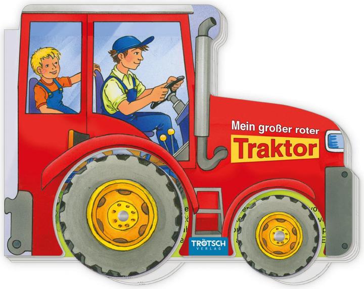 Actual product image Cardboard Book Wheel Book My Big Red Tractor (German)