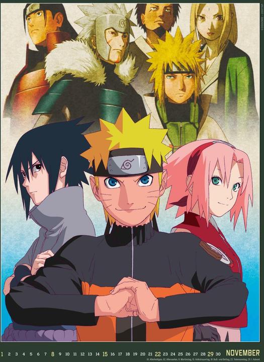 Produktbild Naruto Shippuden Posterkalender 2026 (30 x 40 cm, Harter Einband, Deutsch)