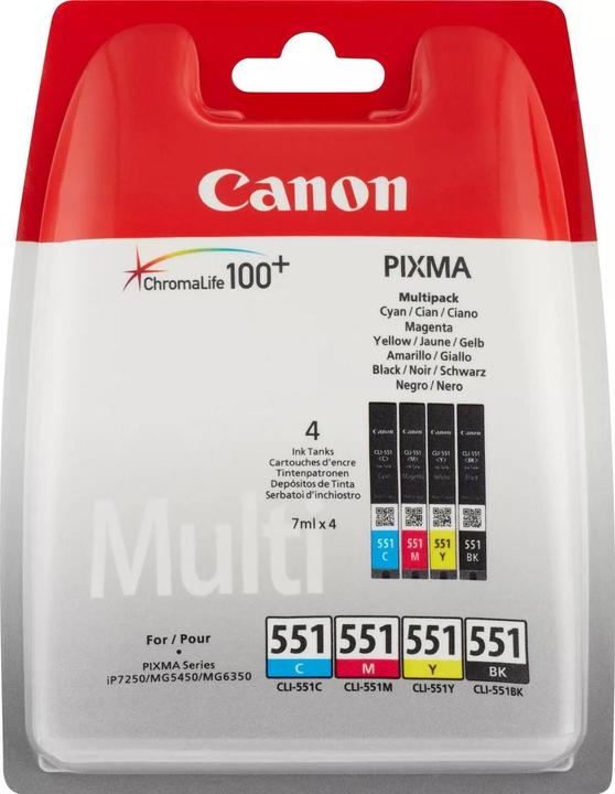 Produktbild Canon CLI-551 Ink Cartridge C/M/Y/BK (C, M, Y, BK)
