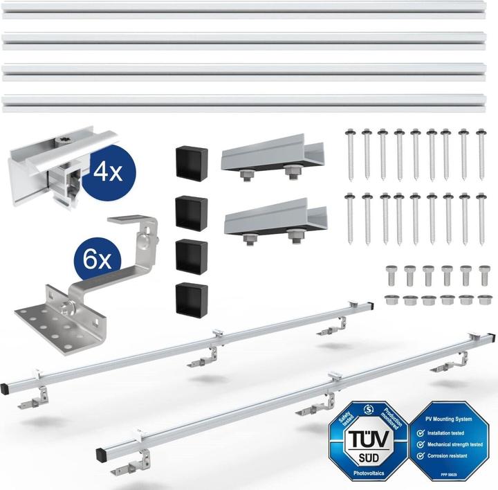 Image du produit Nuasol Kit de montage sur toit en tuiles (Matériel de montage du système solaire)