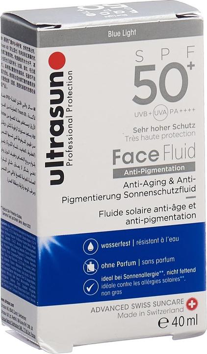 Immagine prodotto Ultrasun Fluido viso anti-pigmento (Crema solare viso, SPF 50, 40 ml, 69 g)