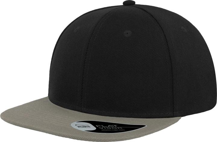 Atlantis Snap Back flacher Schirm 6 Panel Kappe (2 StückPackung) (One Size)