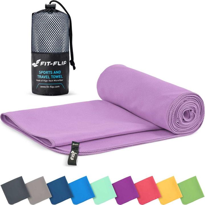 Fit-Flip Mikrofaser Handtuch schnelltrocknend mit Tasche 50x100cm (50 x 100 cm)
