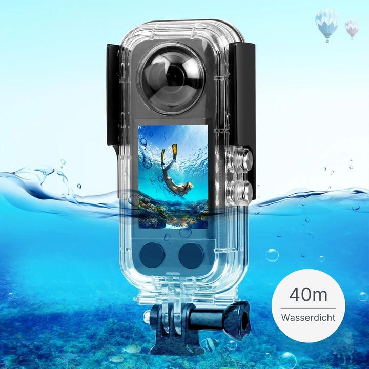 Produktbild Hermex Unterwassergehäuse für Insta360 X3 Schutzrahmen Dive-Case Tauchgehäuse (x3)
