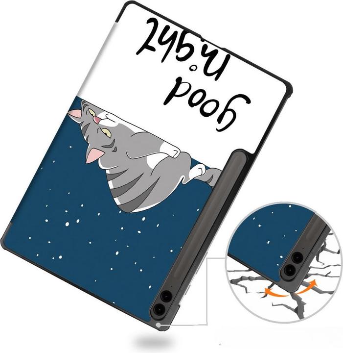 Actual product image Cover-Discount Galaxy Tab S9 FE+ - Tri-fold Smart Case Good Night (Galaxy Tab S9 FE+)