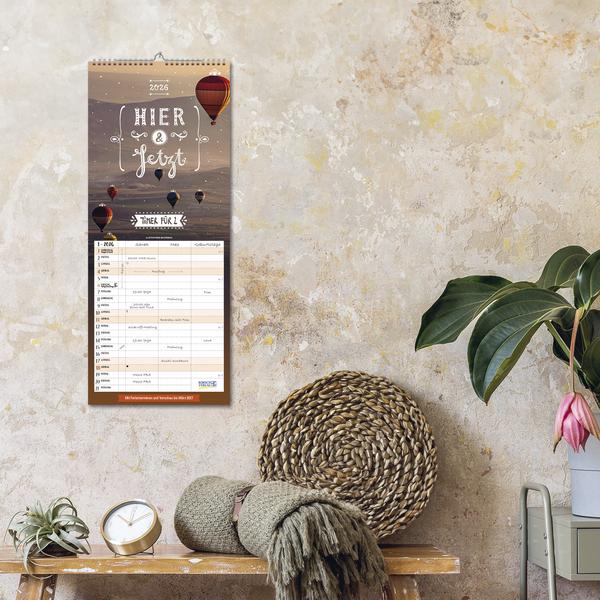Produktbild Hier und jetzt Timer fr 2 2026 (19 x 46 cm, Harter Einband, Deutsch)
