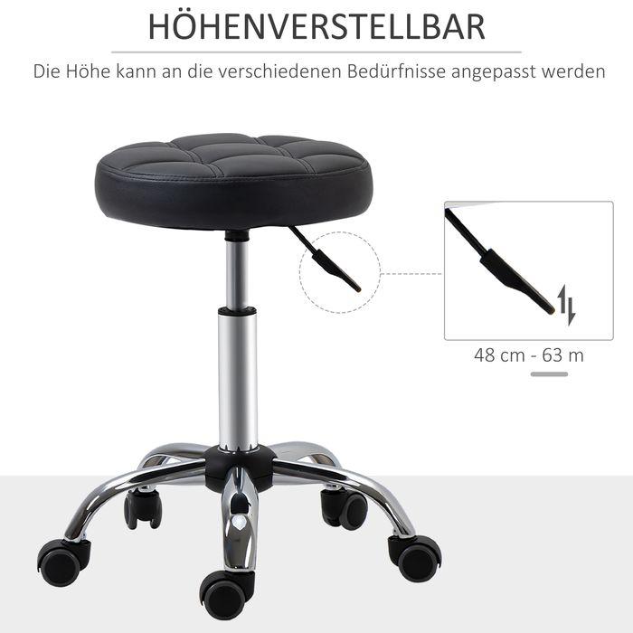 Produktbild Swisshandel24 2er-Set Rollhocker höhenverstellbar drehbar 35,5 x 48-63 cm