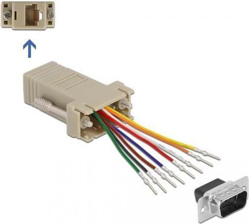 Actual product image Delock RJ-45 female to RS232 male mounting kit (0.05 m)