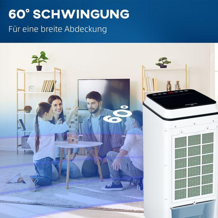 Produktbild Swisshandel24 3 in 1 Mobile Klimaanlage mit Luftbefeuchtung Wasserkühlung 4L für 20  Weiss (20 m²)