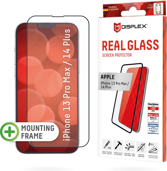 Image du produit Displex Real Glass, Full Cover Panzerglas (1 pièce(s), Apple iPhone 13 Pro Max, Apple iPhone 14 Plus)